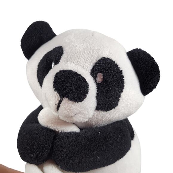 Panda Bear Security Blanket Lovey Plush Baby Comfort Soft Toy Apricot Lamb - Picture 6 of 12